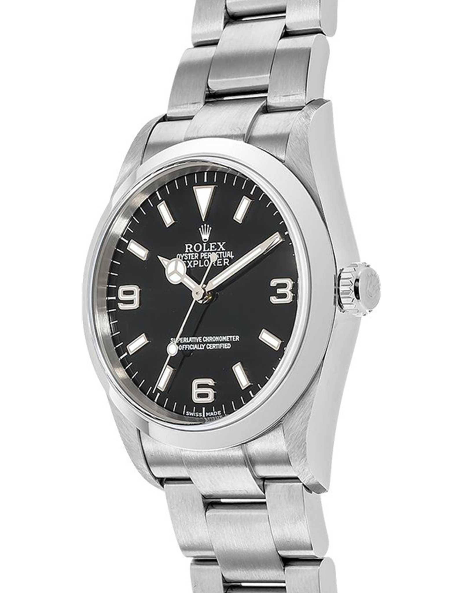 Rolex Explorer Cadran noir Sangle en acier inoxydable 114270 36MM