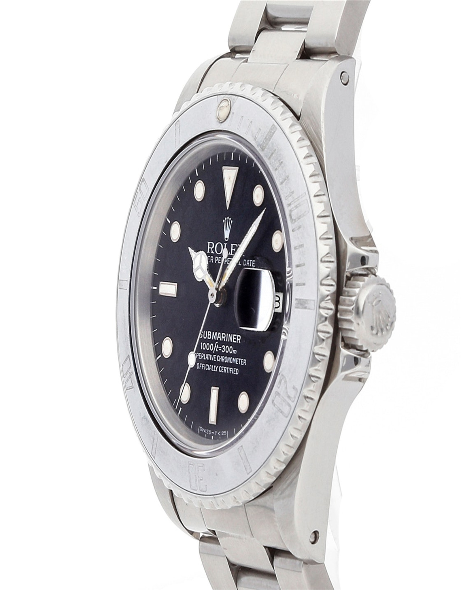 Rolex Submariner Cadran noir Silver Calan 16800 40MM Replique Montre Pas Cher France, Copie
