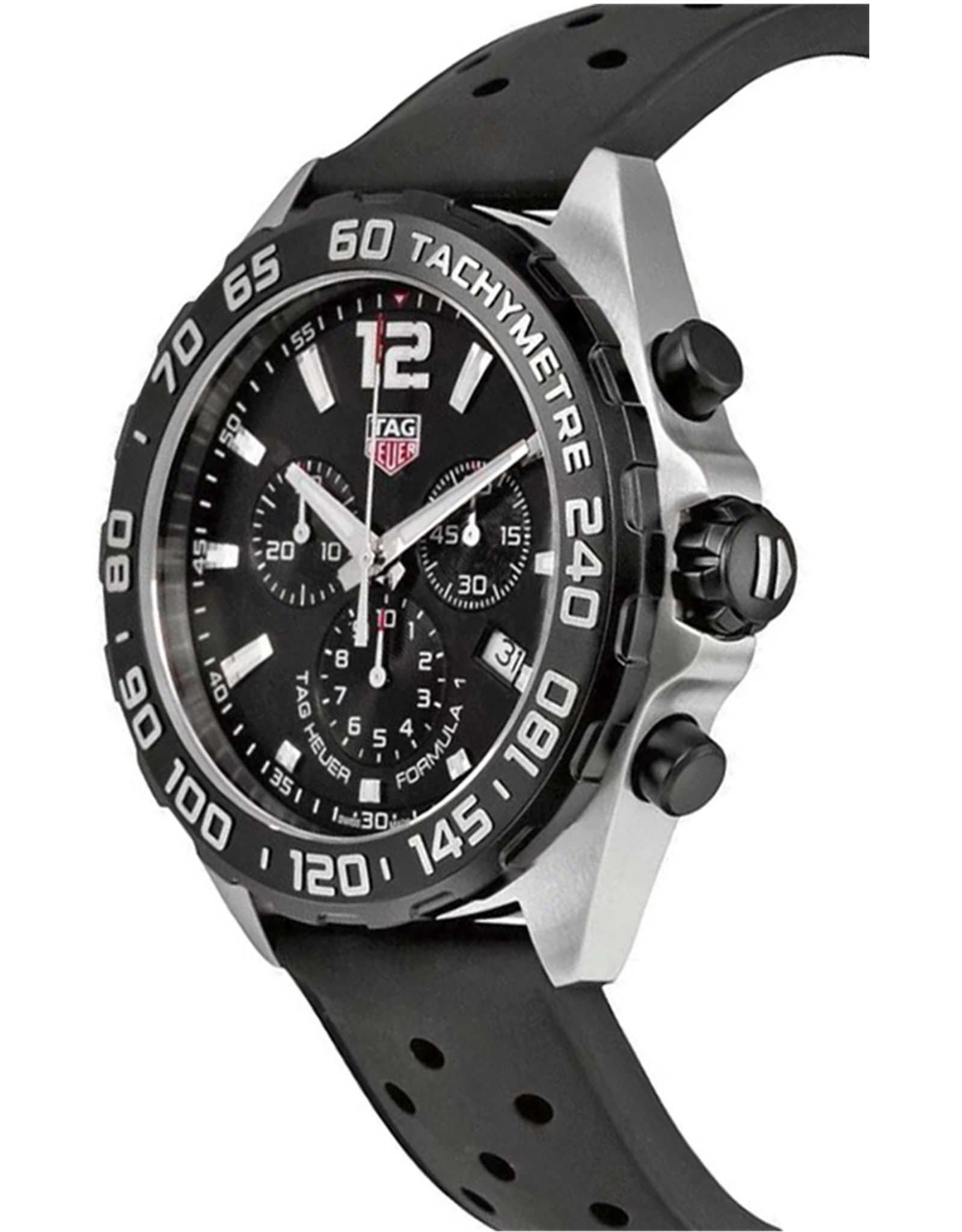 Tag Heuer Formule Cadran Noir Chronograph Hommes Chronograph R Plique Montre Caz Ft